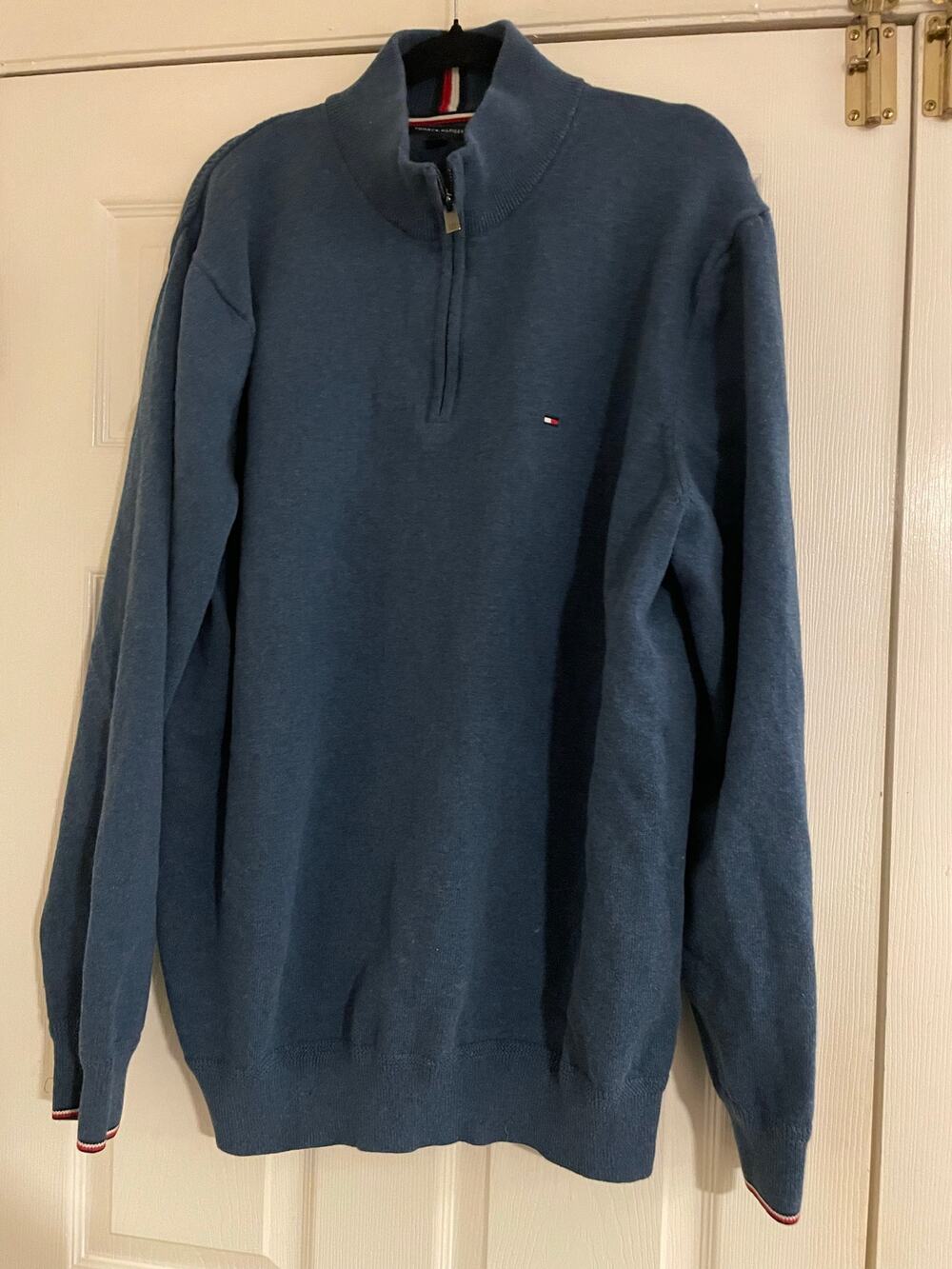 Tommy Hilfiger blue classic professional half zip sweater size 3XL